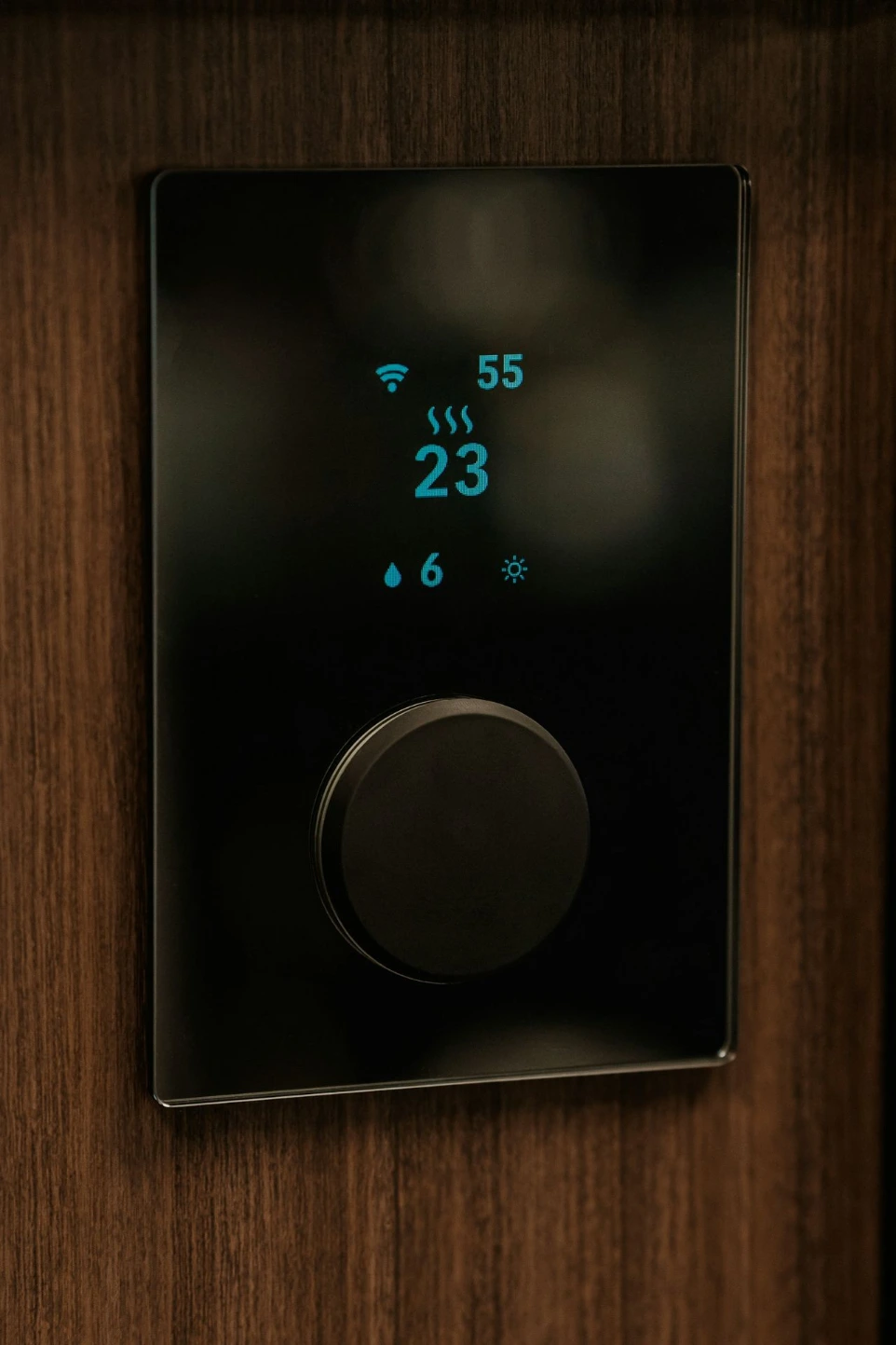 a black rectangular device with a screen